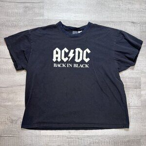 2005 AC/DC Back In Black Adult XL Rockware Band T Shirt Leidseplain Anthill Tag